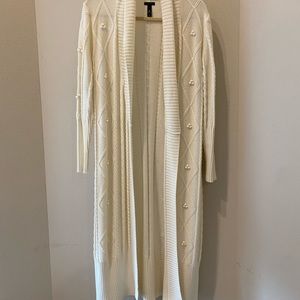 Soma, Long knit cardigan, cream Size S/M may have worn 2 times out for dinner!